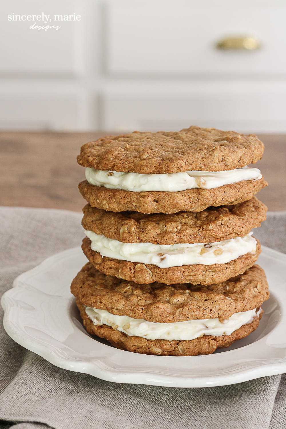 Oatmeal Ginger Cream Pies Sincerely, Marie Designs