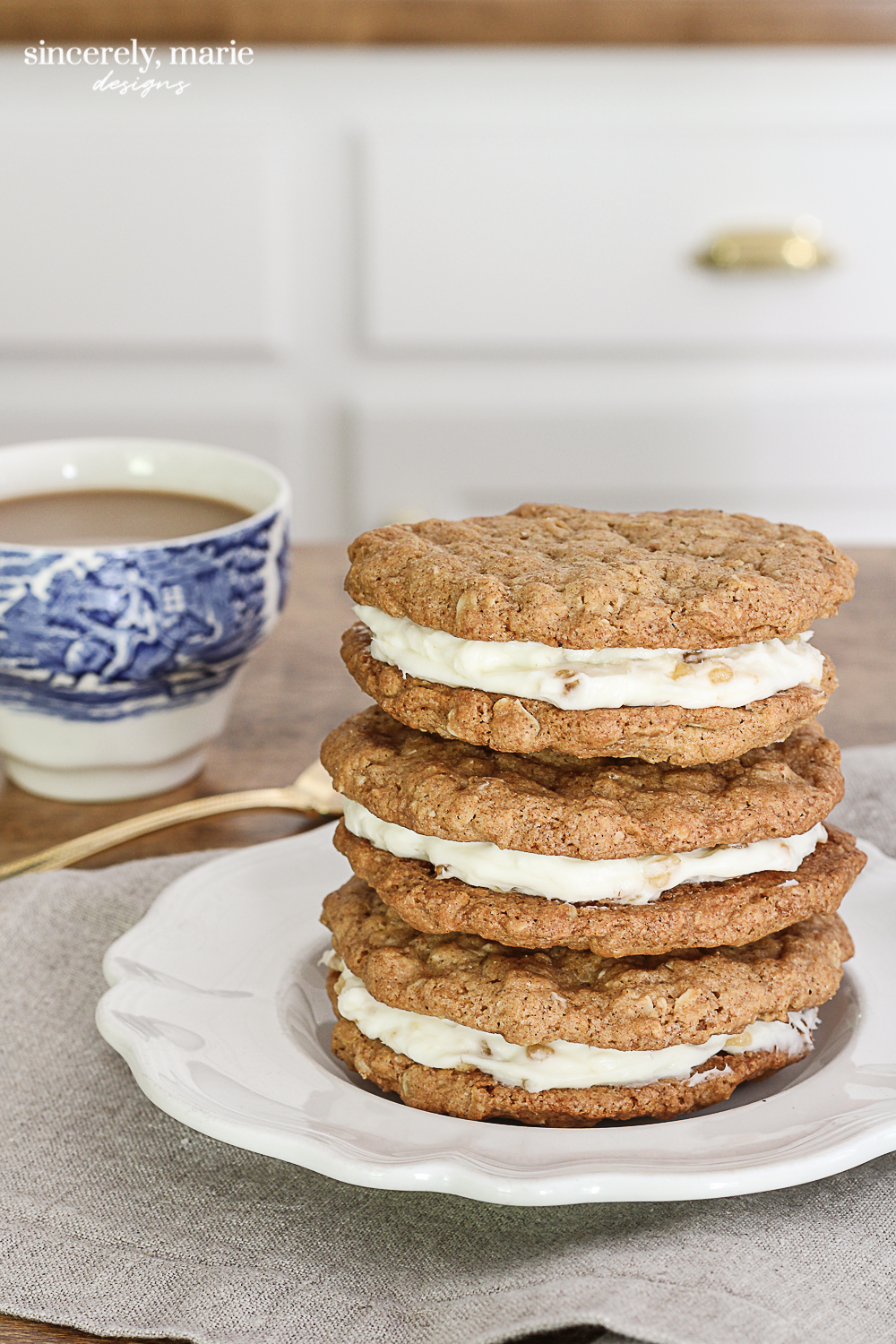 Oatmeal Ginger Cream Pies Sincerely, Marie Designs