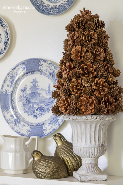 DIY pinecone tree