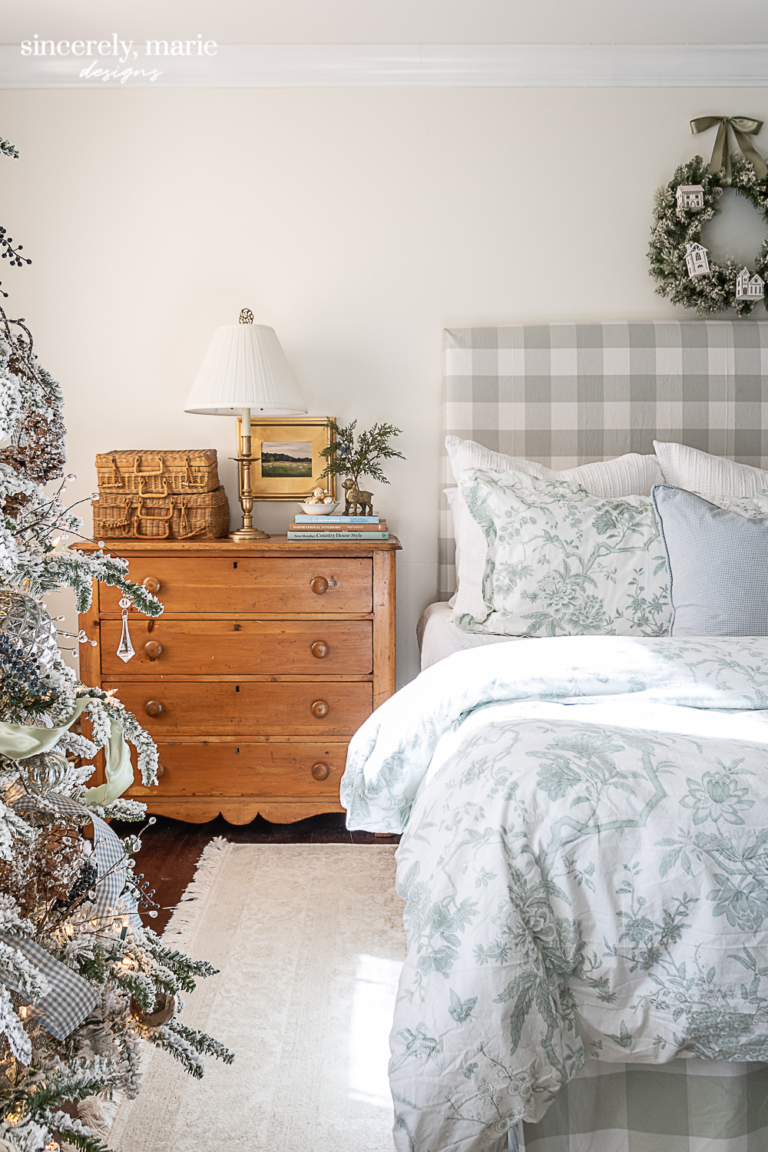 Our Snowy Christmas Bedroom - Sincerely, Marie Designs