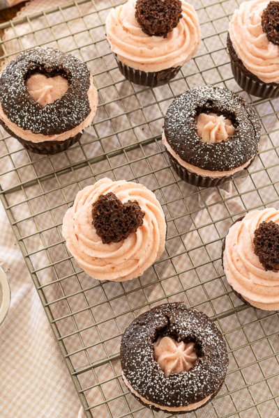 Chocolate Strawberry Cupcakes