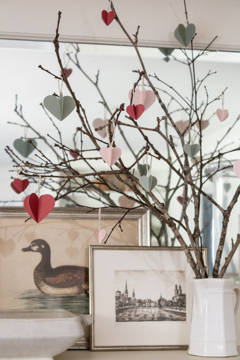 Simple Hanging Paper Heart Tree - Sincerely, Marie Designs