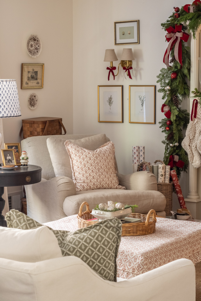 Christmas Home Tour Living Room Pillows and Mini Wreaths  Christmas couch  decor, Christmas decorations living room, Cozy christmas living room